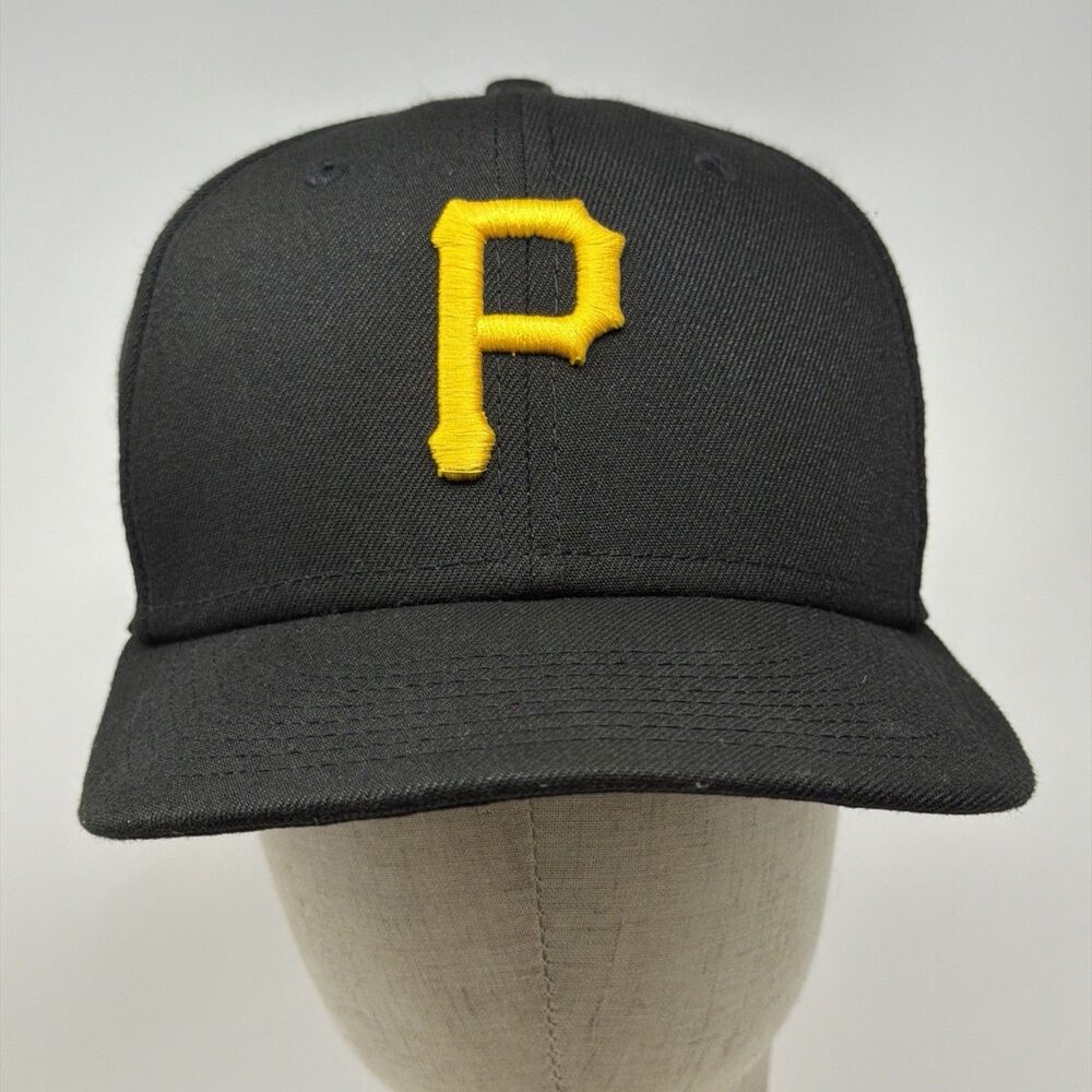 New Era Pittsburgh Pirates 59FIFTY Fitted Hat 7 1/4 Black Yellow MLB On Field